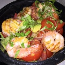 Gluten-free shrimp salad from Acqua at Peck Slip